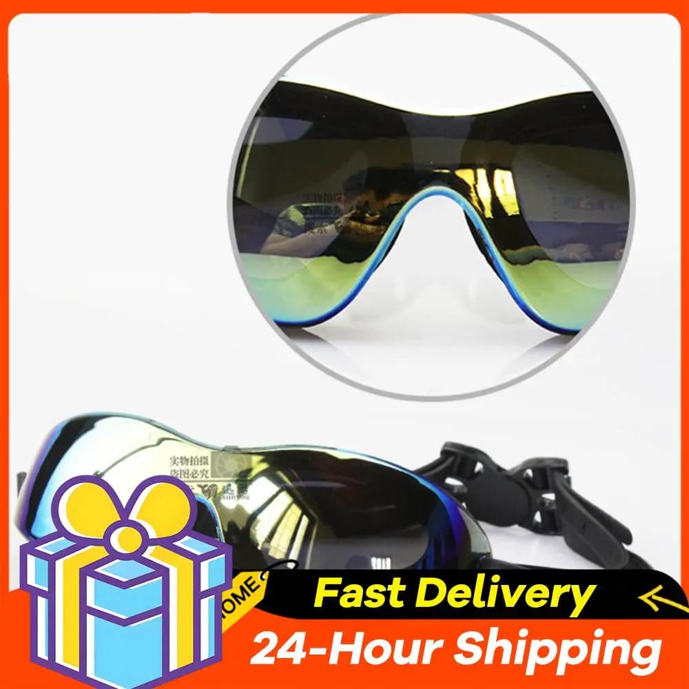 Professional Swimwear Anti-snatching, Unlost Underwater Glasses with Electrolytic Coating for Women, Men, Young and Kids