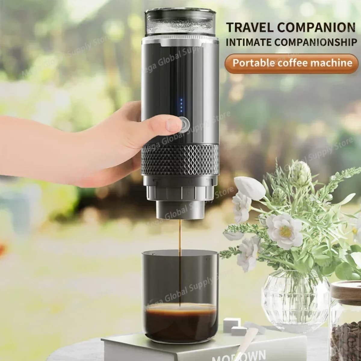 Portable Coffee Maker Electric Capsule Grind Brewer is suitable for ground coffee and Capsule coffee capsules