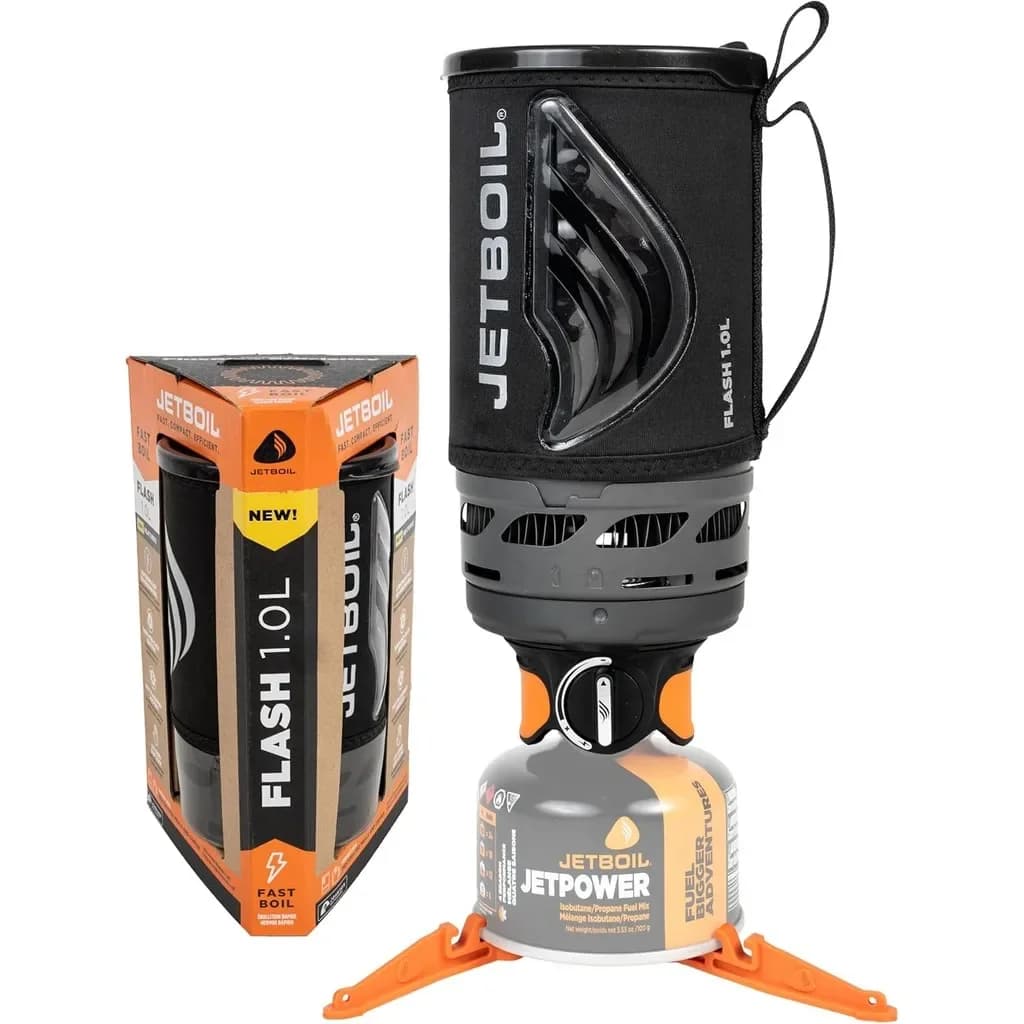 Jetboil Flash 1.0L Portable Fast Boil Stove for Camping and Backpacking with 1-Step Auto Ignition, New for 2025