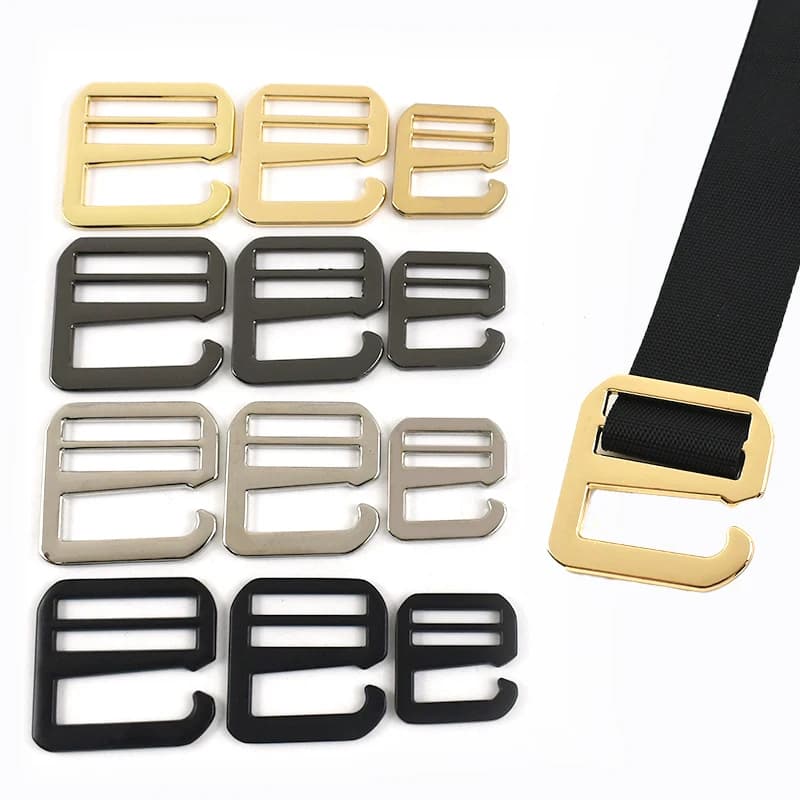 5/10P Meetee 20-50mm Metallo G Anello Fibbia Tessitura Cinghia Tri-Glide Cursore Chiusura Cintura Indumento Regolare Gancio Accessori Hardware FAI DA TE