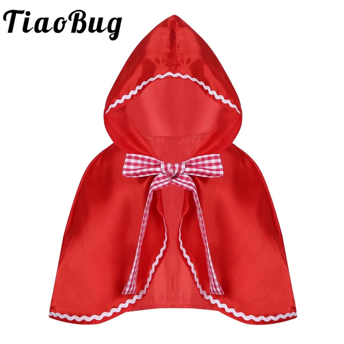 Mantello rosso con cappuccio per bambina, costume cosplay per piccola principessa di Halloween, festa a tema di carnevale per bambini, mantello da equitazione