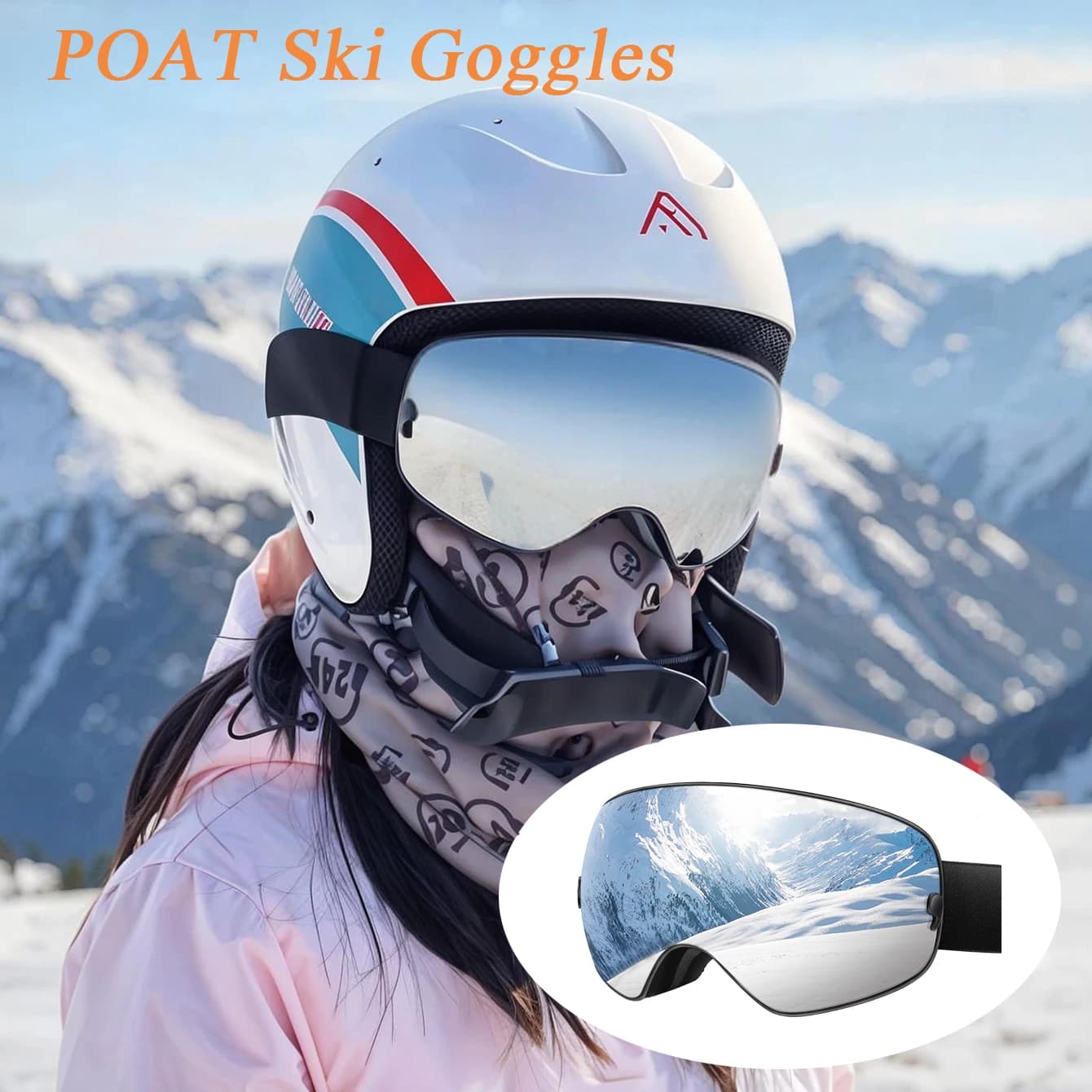 Double‑Layer Sponge Anti‑Fog UV400 Ski Goggles, Snowboard Snowmobile Outdoor Sports Eyewear, Gift‑Ready for Men Women