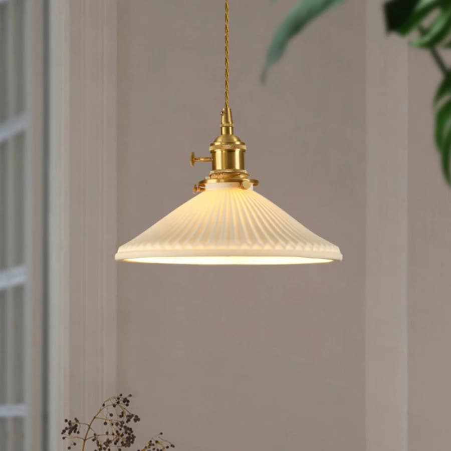 Ceramica in stile giapponese Nordic hotel bar negozio Homestay soggiorno installazione morbida bronzo retrò rete rossa lampadario portico