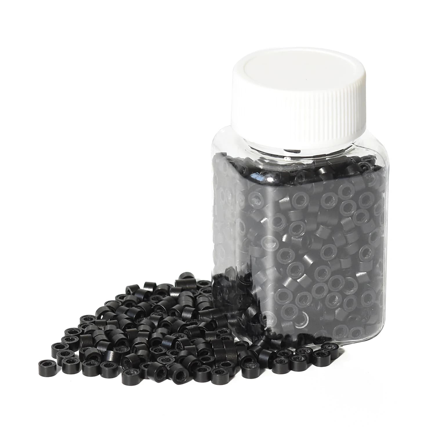 1000Pcs 5mm Silicone Lined Micro Rings Links Beads for I Tip Hair Extension Tools 9 Colors Optional