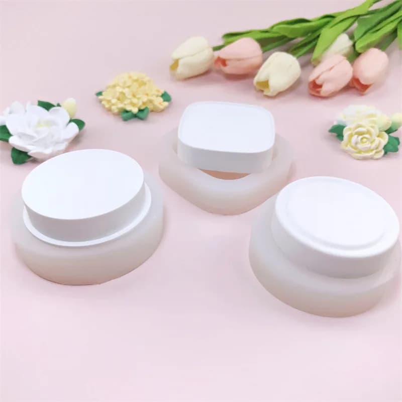 Round Square Aromatherapy Gypsum Base Tray Silicone Molds Plaster Tray Home Decoration Epoxy Resin Mold
