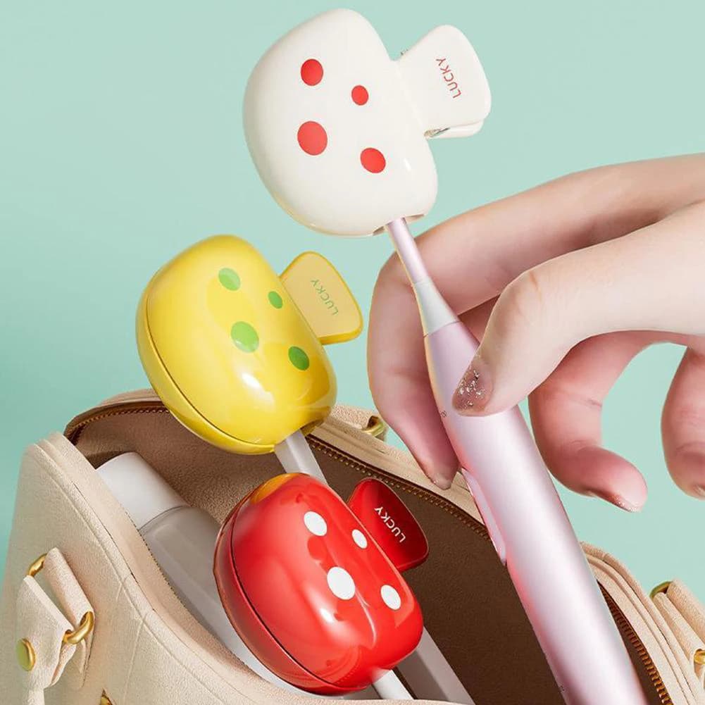 1/3PCS Carino Fungo Spazzolino Testa Della Copertura Portaspazzolino Per Il Bagno Tappo Spazzolino Da Viaggio Spazzola Pod Clip di Stoccaggio organizzatore
