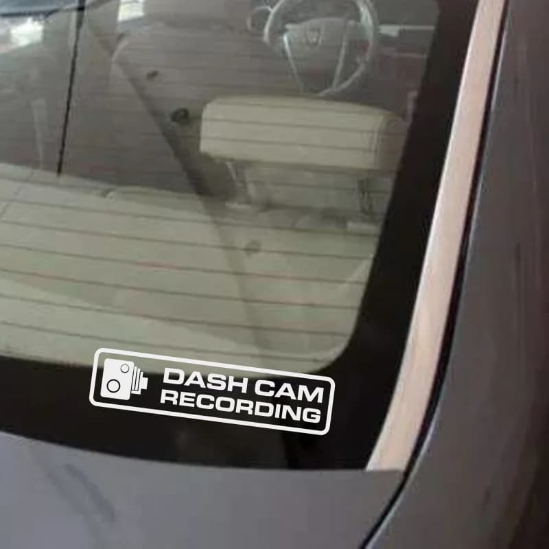 DASH CAM RECORDING Adesivi per auto Vinile Paraurti Finestra Divertente Decorazione per decalcomanie per fotocamera HD # 373