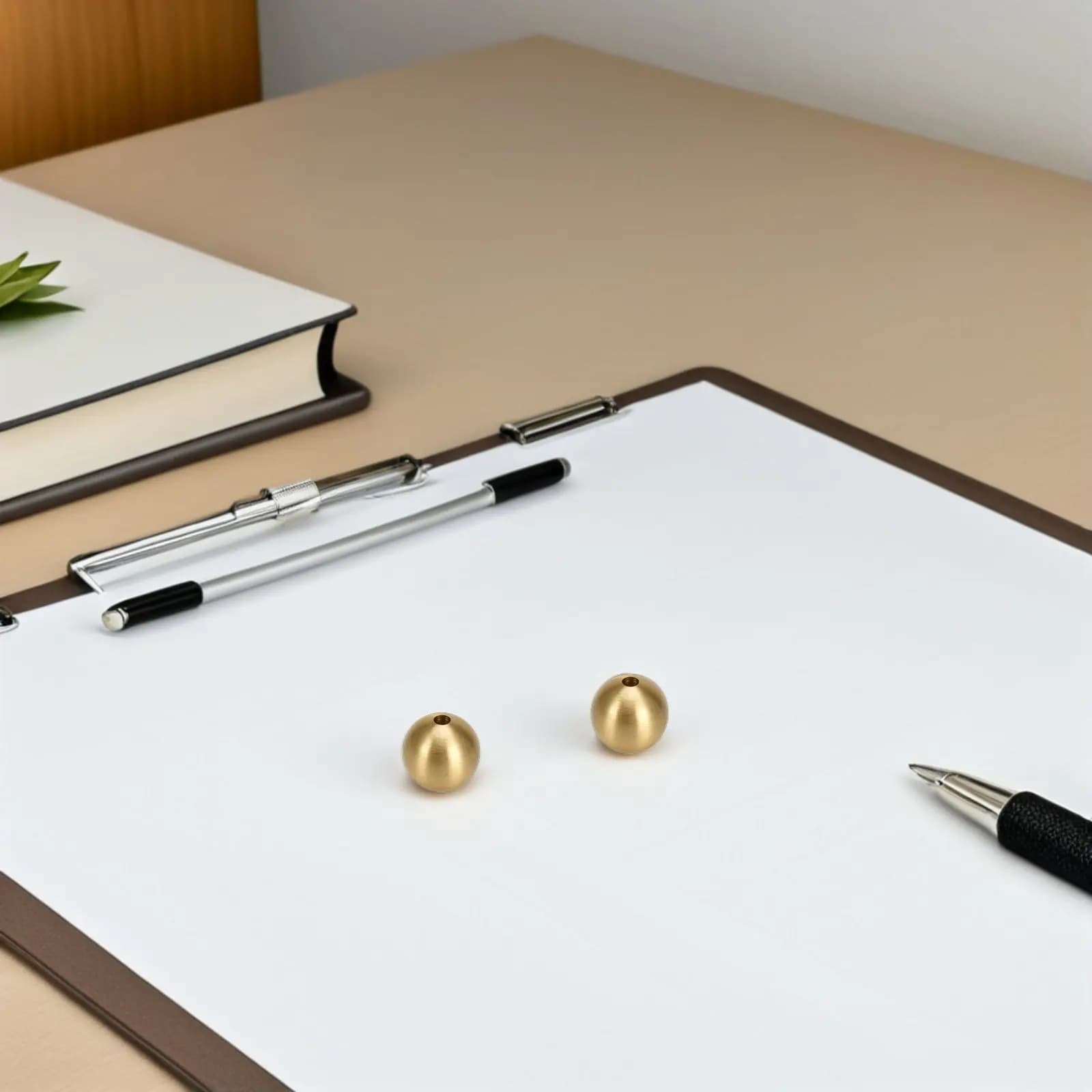 2 Pezzi Porta Incenso in Ottone a Sfera Rotonda, Supporto Minimalista in Metallo per Bastoncini di Incenso Aromaterapici, per Casa, Scrivania, Spa, Ufficio