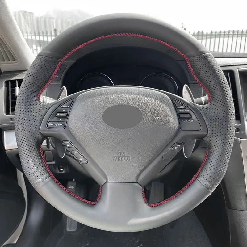 For Infiniti G37 G35 G25 EX35 EX25 EX37 Q60 QX50 2014 2015 Q40 IPL G Coupe 2013 Car Hand Grip Trim Leather Cover