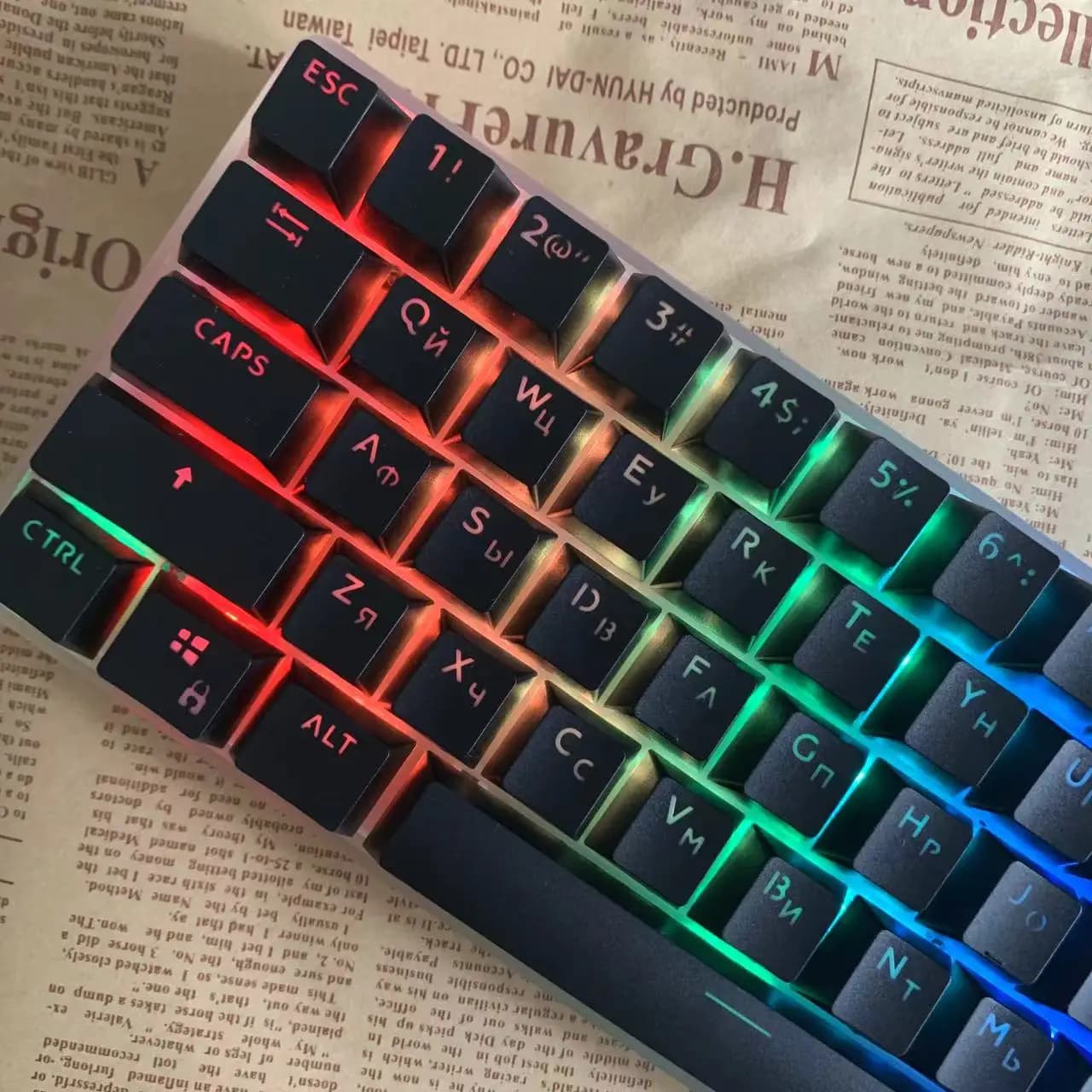 Keycaps per budino russo/spagnolo Keycap traslucido per tastiere meccaniche Keycap Double Shot PBT Full 117 tasti con chiave ISO