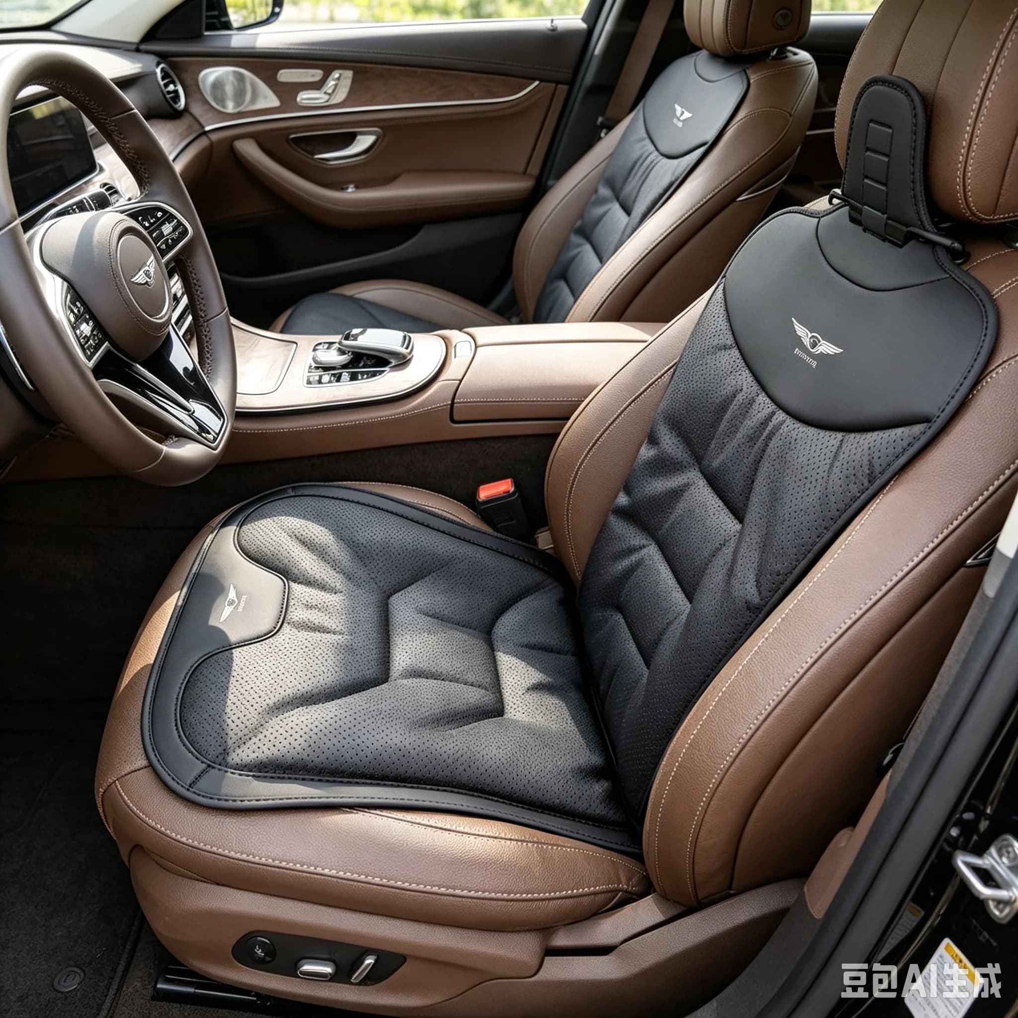 Car Seat Cushion Leather Seat Pad Backrest Interior Accessories For Genesis G70 G80 G90 GV70 GV80 GV90 Non-slip Auto Seat Cover