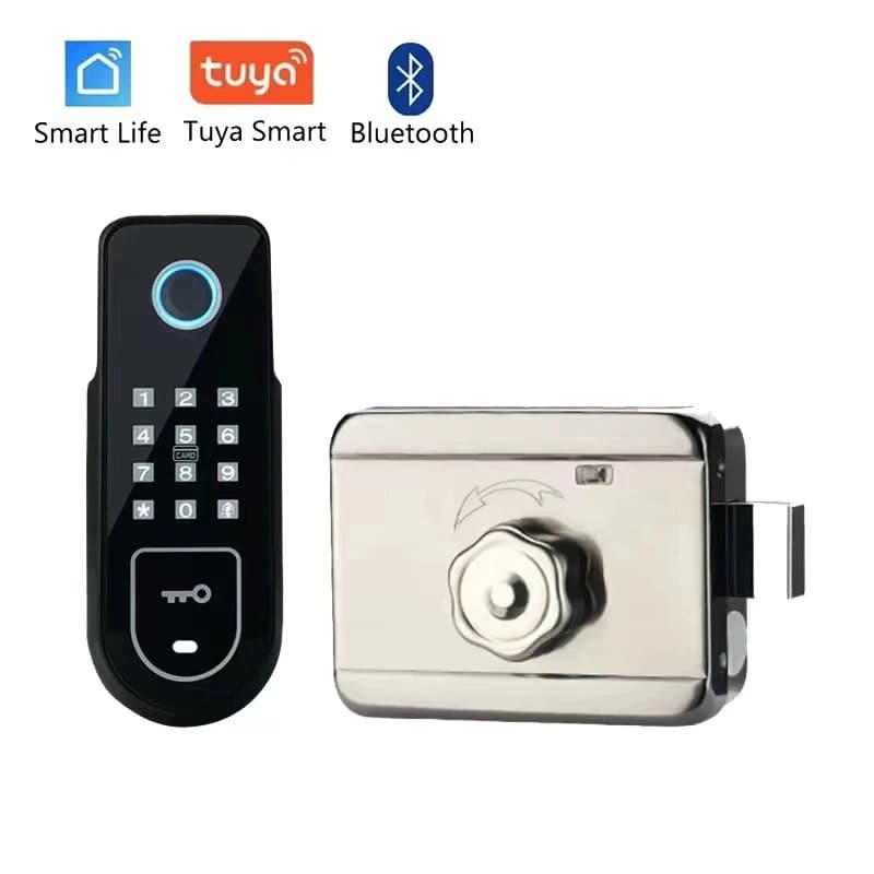 Tuya APP Bluetooth Controllo Serratura motore elettrico Ingresso senza chiave Serratura intelligente invisibile Nessuna installazione senza fori per trapano 2355-tuya