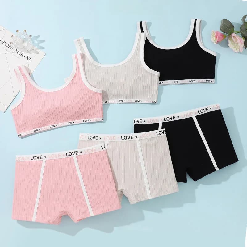 Canottiere per Bambine, Magliette Intime, Top per Ragazze, Lingerie, Set di Biancheria Intima per Bambini
