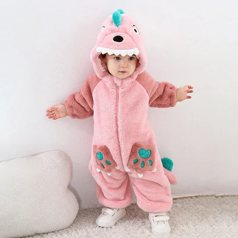 Animal Dinosaur Newborn Baby Clothes Halloween Infant Pajama Bodysuit Boy Girl Romper Kigurumis Cosplay Costume Toddler Jumpsuit