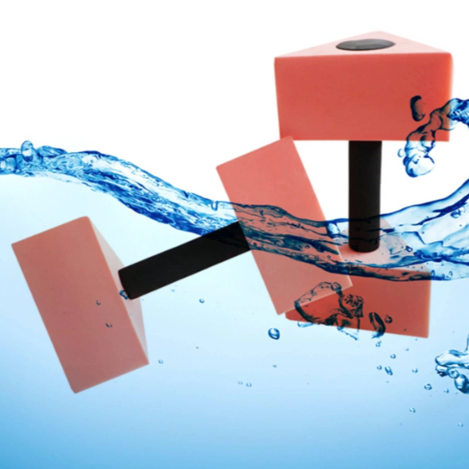 Triangular Water Dumbbell Buoyant EVA Foam Water Dumbbell Aquatic Exercise Dumbbells Easy-Grip Swim Bar Long-Lasting