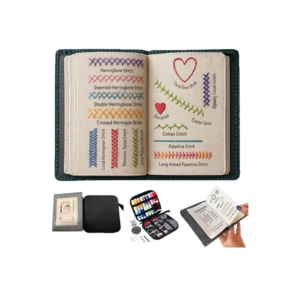 Kit fai da te per ricamo, kit di cucito tutto in uno, campionario per tutti gli scenari per principianti, modello di pratica di ricamo con