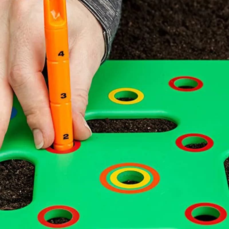 Seeding Square - Seed Sowing Template with Tray for Flower Pots and Vegetable Gardening