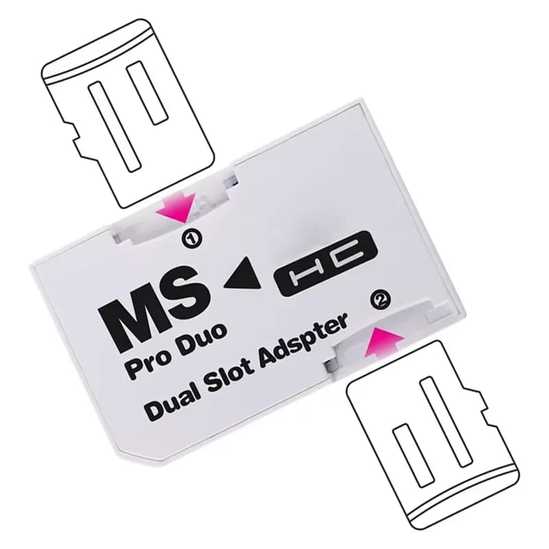 Memory Stick a slot singolo/doppio per accessori da gioco PSP Lettore di schede Pro Duo Adattatore per scheda SD SDHC TF a MS per convertitore PSP