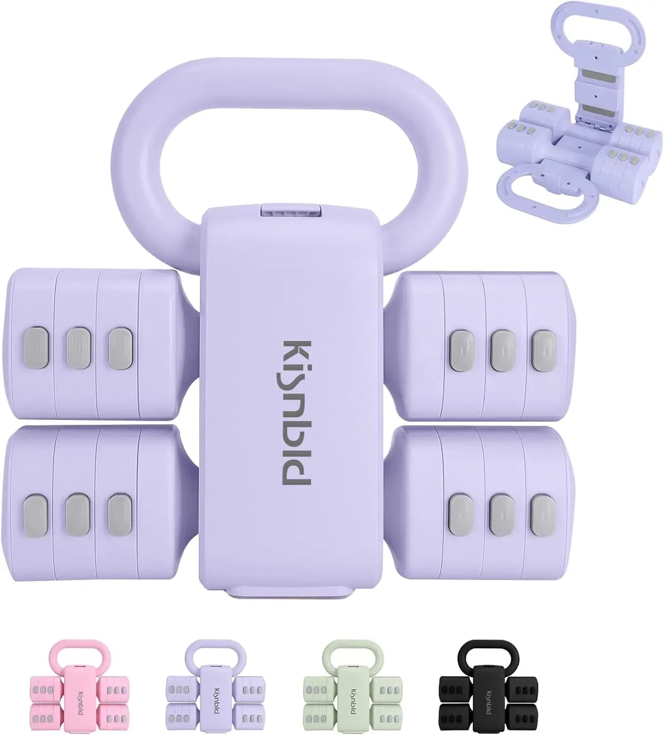 4-in-1 Adjustable Manubri Set for Women, 2 to 5 Books Quick Change Weights Each, for Home Gym and Open Training
