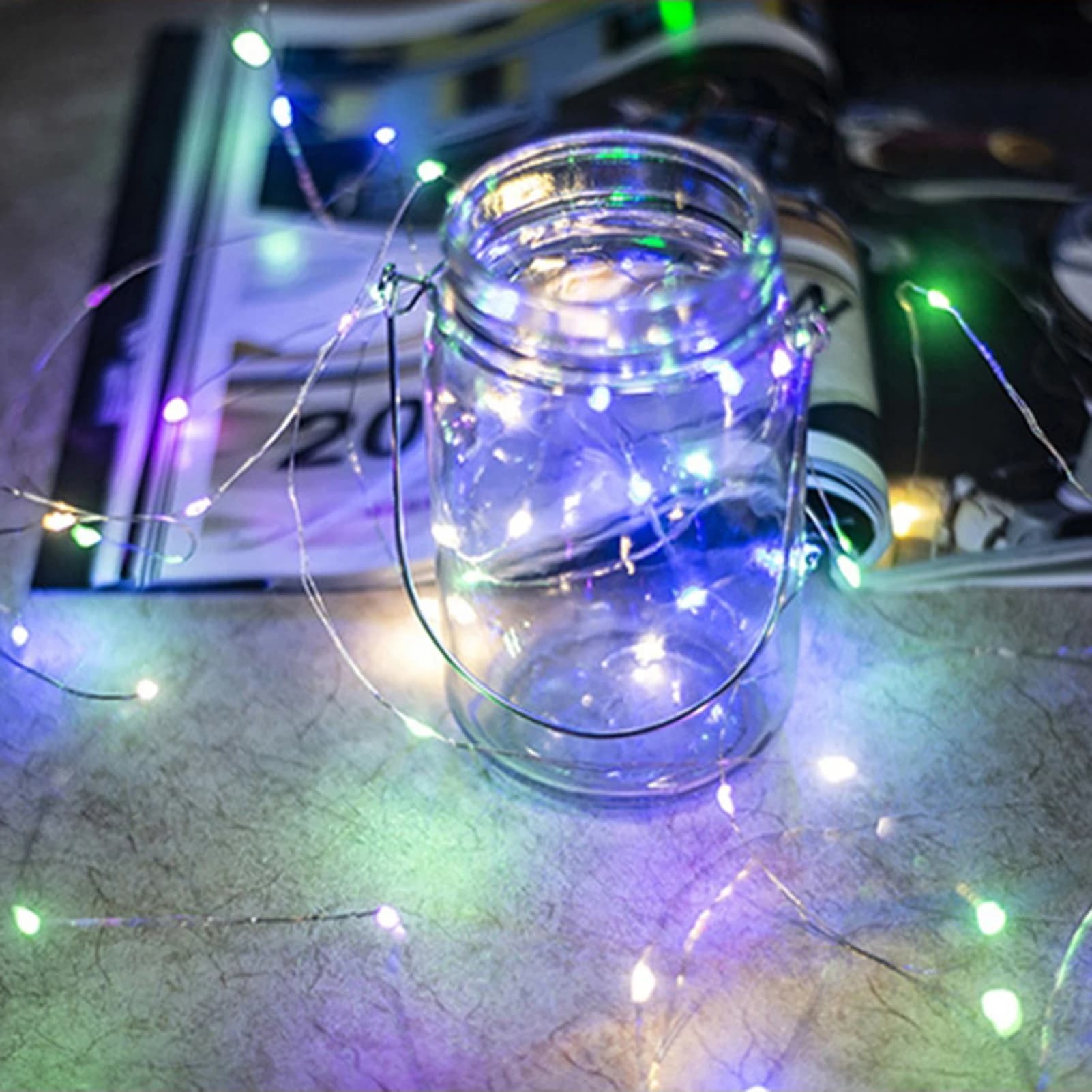1Meters 10 LEDs Fairy String Light Twistable Bendable Foldable Decoration Lamp IP65 Water Resistance for Christmas Xmas Holiday