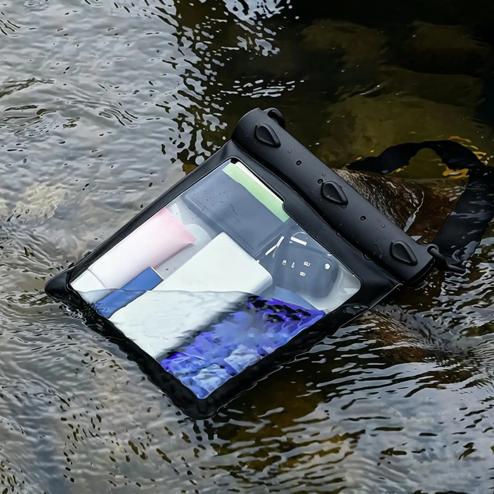 Custodia Impermeabile per Telefono con Touchscreen, Borsa a Tracolla Subacquea, Protezione Leggera per Piscina, Rafting, Immersioni, Snorkeling