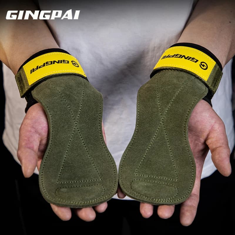 2 pcs gym gloves hand protection equipment Fitness anti-slip and wear-resistant brace protector with rigid handle
