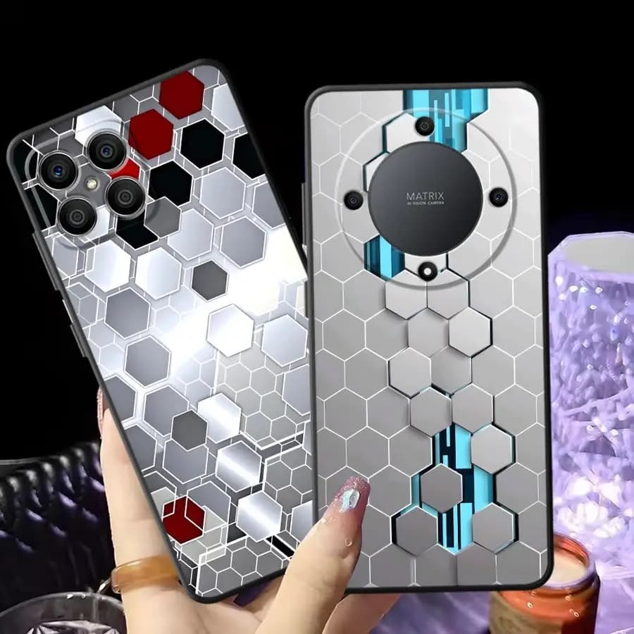 Cover per Telefono in Fibra di Carbonio Metallica per Huawei P20 Lite 2018, P30, P20 Pro, P20, P40 Lite, P Smart 2019