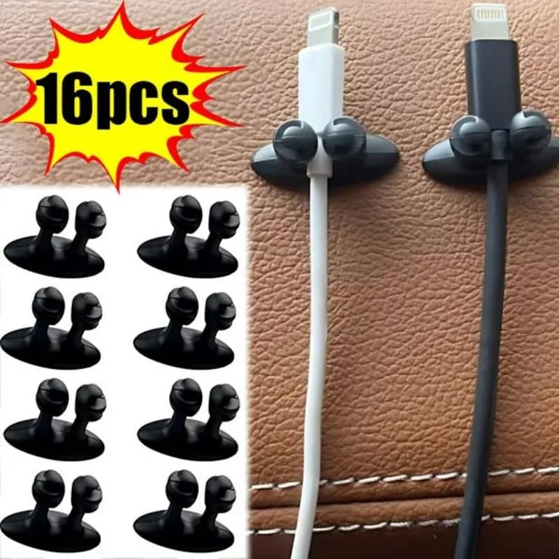16-1 pz cruscotto auto caricatore del telefono cavo manager gancio linea cuffie organizzatore chiusura morsetto supporto accessori interni auto