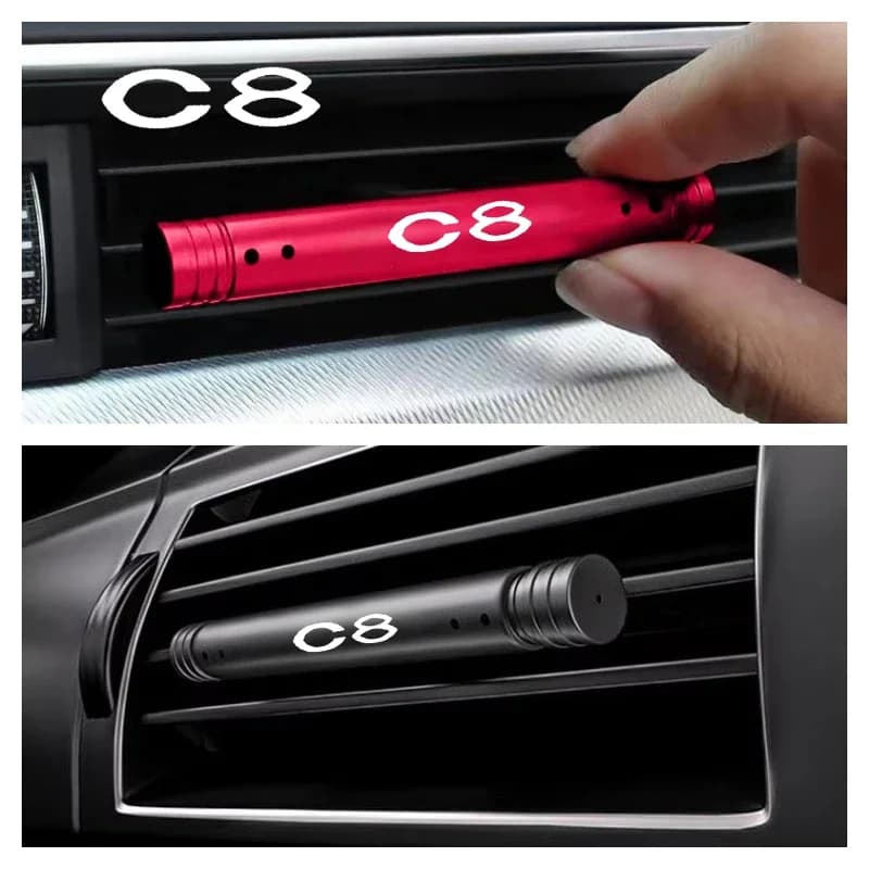 For Citroen C8 Logo Car Air Fresheners Aroma Diffuser Vent Clips Perfume Essential Oil Sticks motive Fragrance Auto Accessories