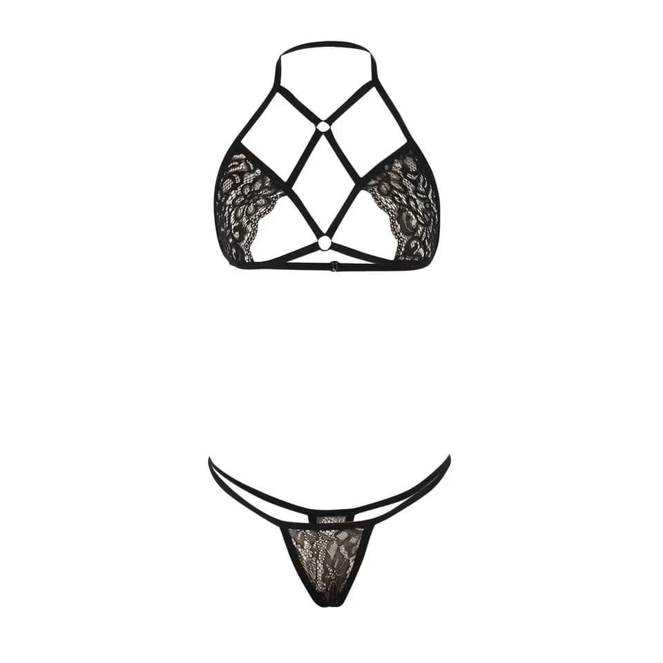 Ladies' Split Body Underwear Charm Erotic Set Women'S Lingerie Three Point Lace Seductive Strap Suit Sexy Stretchy Underwear