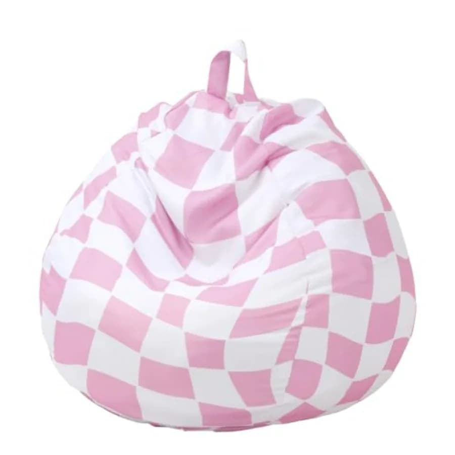 Bean Bag Chair for Teens No Filler Stuffed Animal Storage Bean Bag Chair Cover Polyester Stuffable for Plush Toys Clothes Home