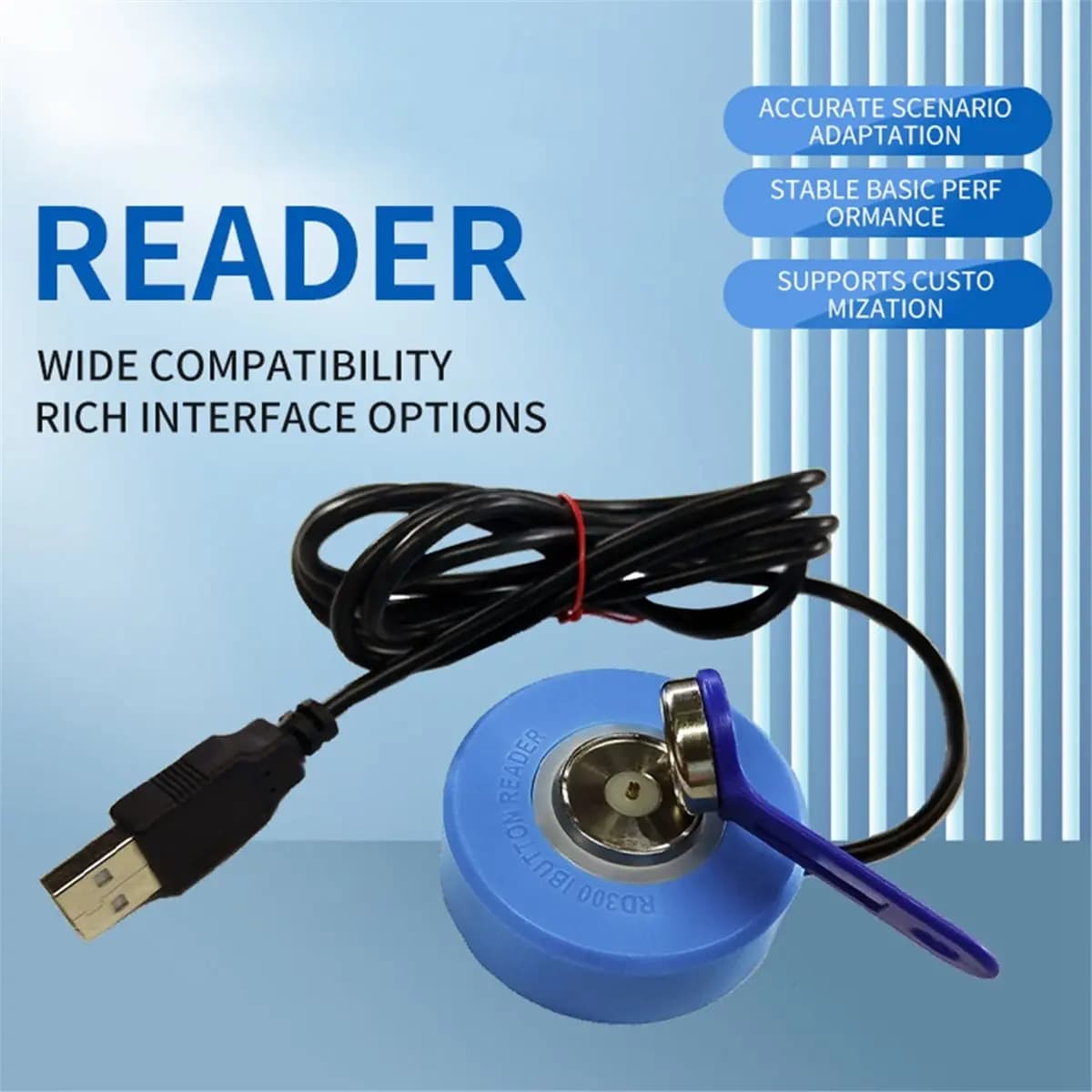 (A32M) Lettore di Carte Magnetiche USB TM, Controllo Accessi, Lettore Speciale di Carte IButton Texas per Pagamenti con Carta ai Registratori di Cassa