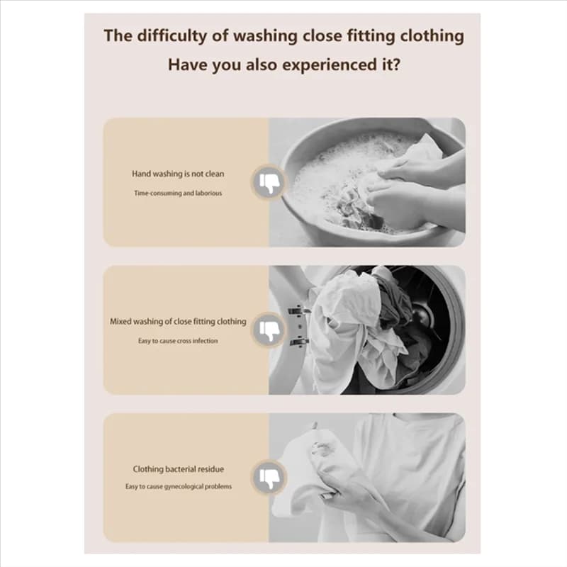 ASWUT-Household Mini Washing Machine Portable Small Automatic Brush Cleaner For Socks Underwear Panties Washer