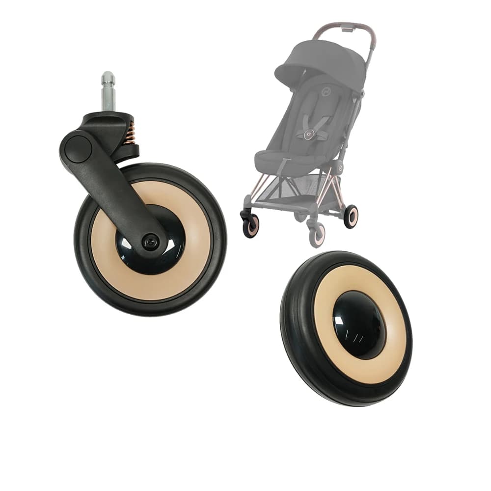 Ruota per passeggino Cybex Coya, ruota anteriore o posteriore con pneumatico e asse, ricambio diretto per accessori carrozzina.
