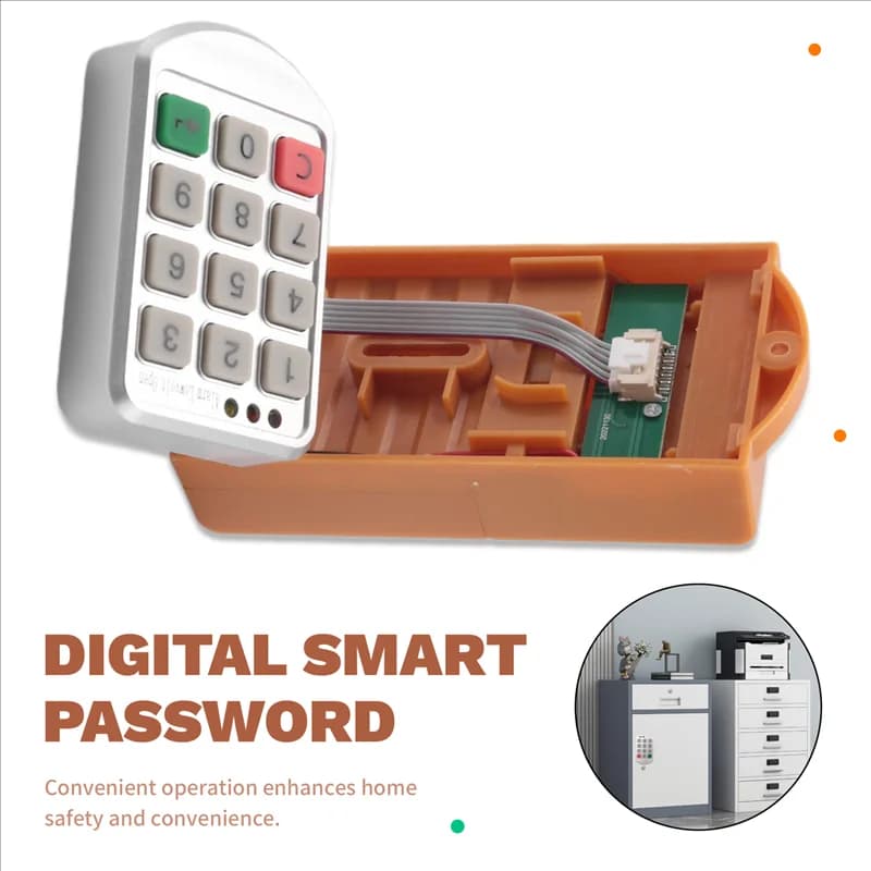 B47C Serratura elettronica Tastiera digitale con password intelligente Serratura con password per porta dell'armadio digitale per cassetto dell'armadietto dei file