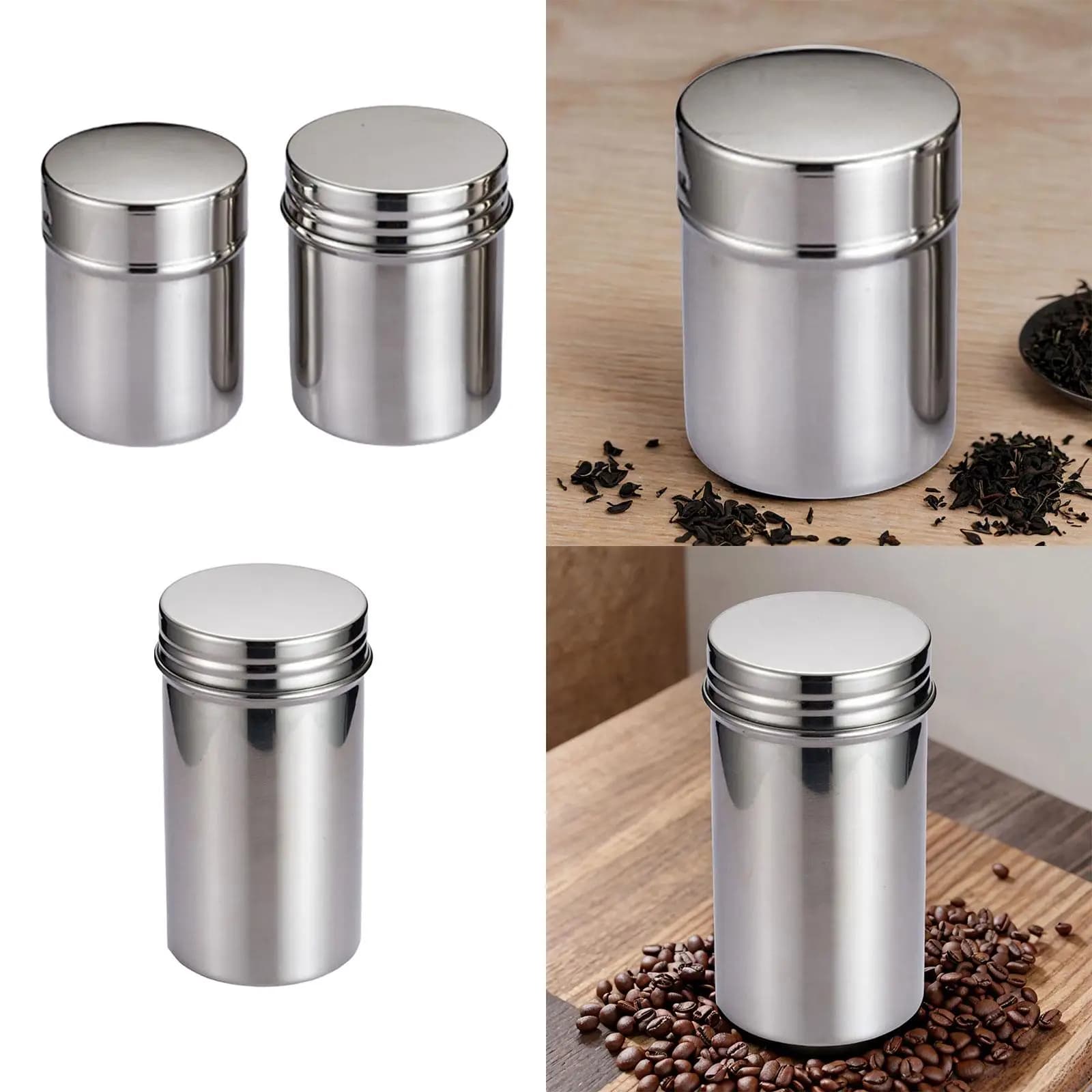 Food Storage Canister Coffee Bean Storage Container Airtight Lid Multiuse Canisters for Kitchen