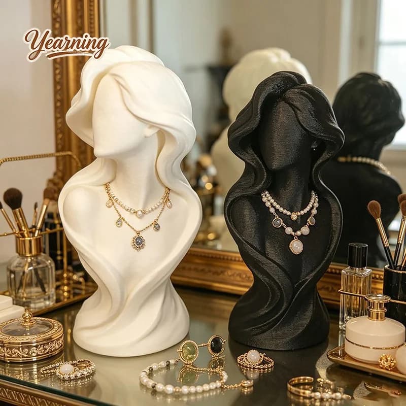 Female Sculpture Jewelry Display Stand Mannequin Necklace Earring Bracelet Holder Desk Organizer Showcase