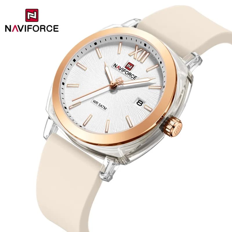 Women's Wrist Watch NAVIFORCE, minimalist, creative, quartz style, elegant, simple, waterproof, sporty, with calendar.