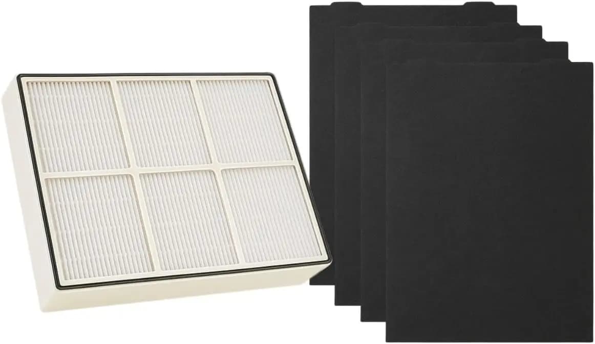 Filtro HEPA (Piccolo) con 4 Filtri Pre-Carbonio Compatibile con i Modelli di Purificatore d'Aria Whirlpool Whispure AP150, AP250, AP250