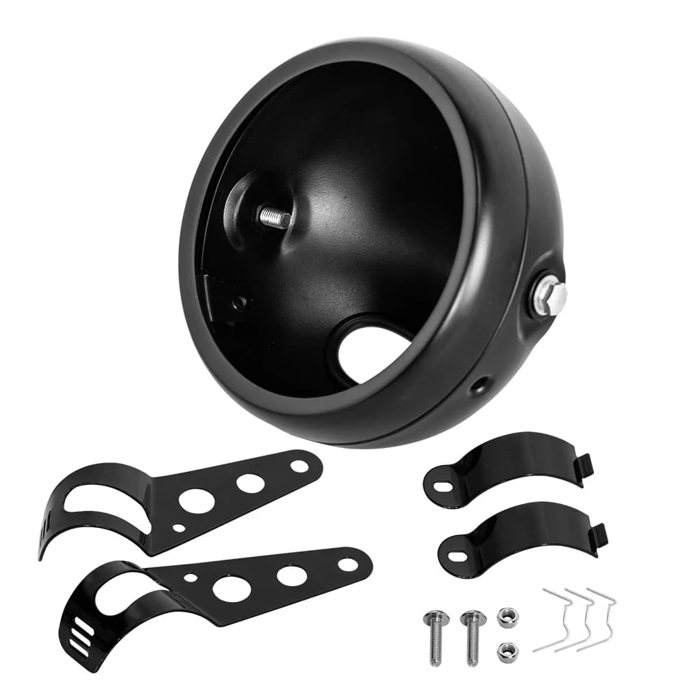 Moto 5.75 pollici 5.75 "Retro Secchio Modificato Base Del Faro LED Parti Del Faro Borsette Alloggiamento Rotondo Copertura di Montaggio
