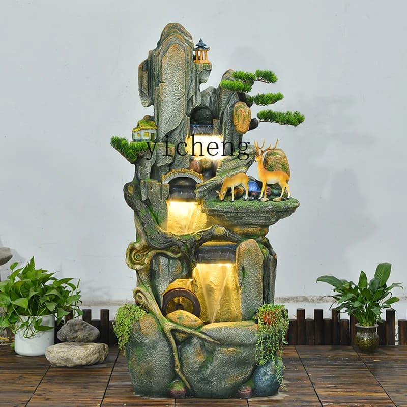 TWR roccioso fontana di acqua corrente soggiorno balcone paesaggio umidificatore feng shui ruota ornamento decorativo