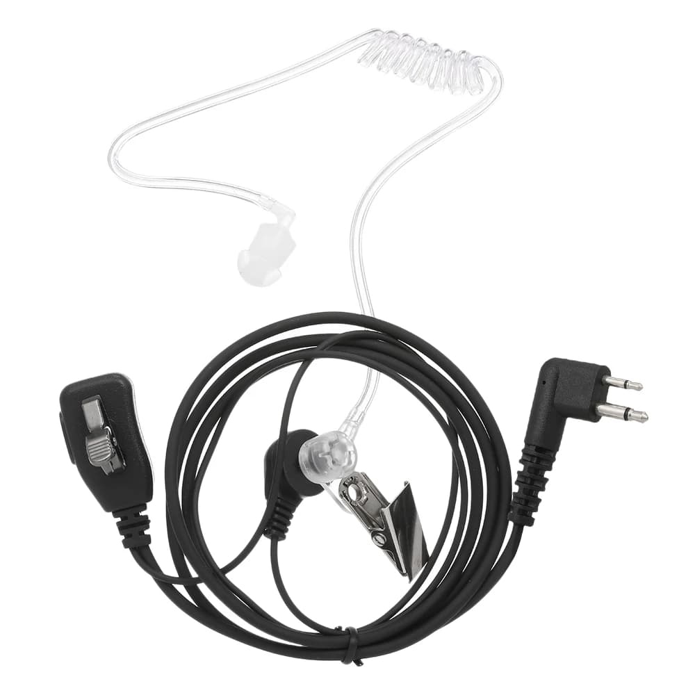 Cuffie walkie-talkie Cuffie auricolari con tubo d'aria acustico con microfono grande PTT per Motorola Radio bidirezionale Walkie Talkie Spina M/K