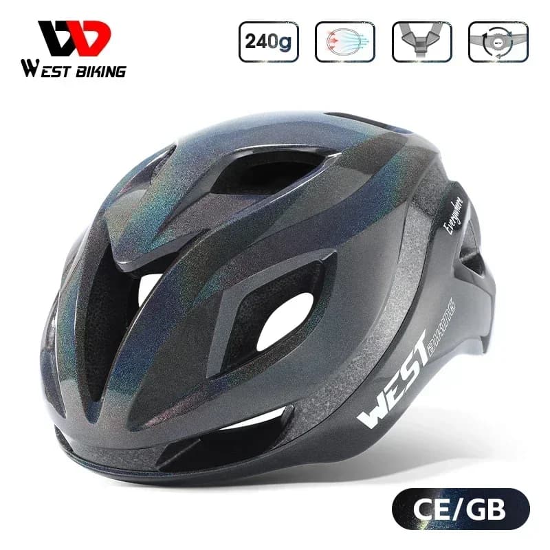 WEST BIKING Casco da bici da corsa Casco da bici da strada aerodinamico ultraleggero da uomo Casco da skateboard femminile certificato di sicurezza CE/GB