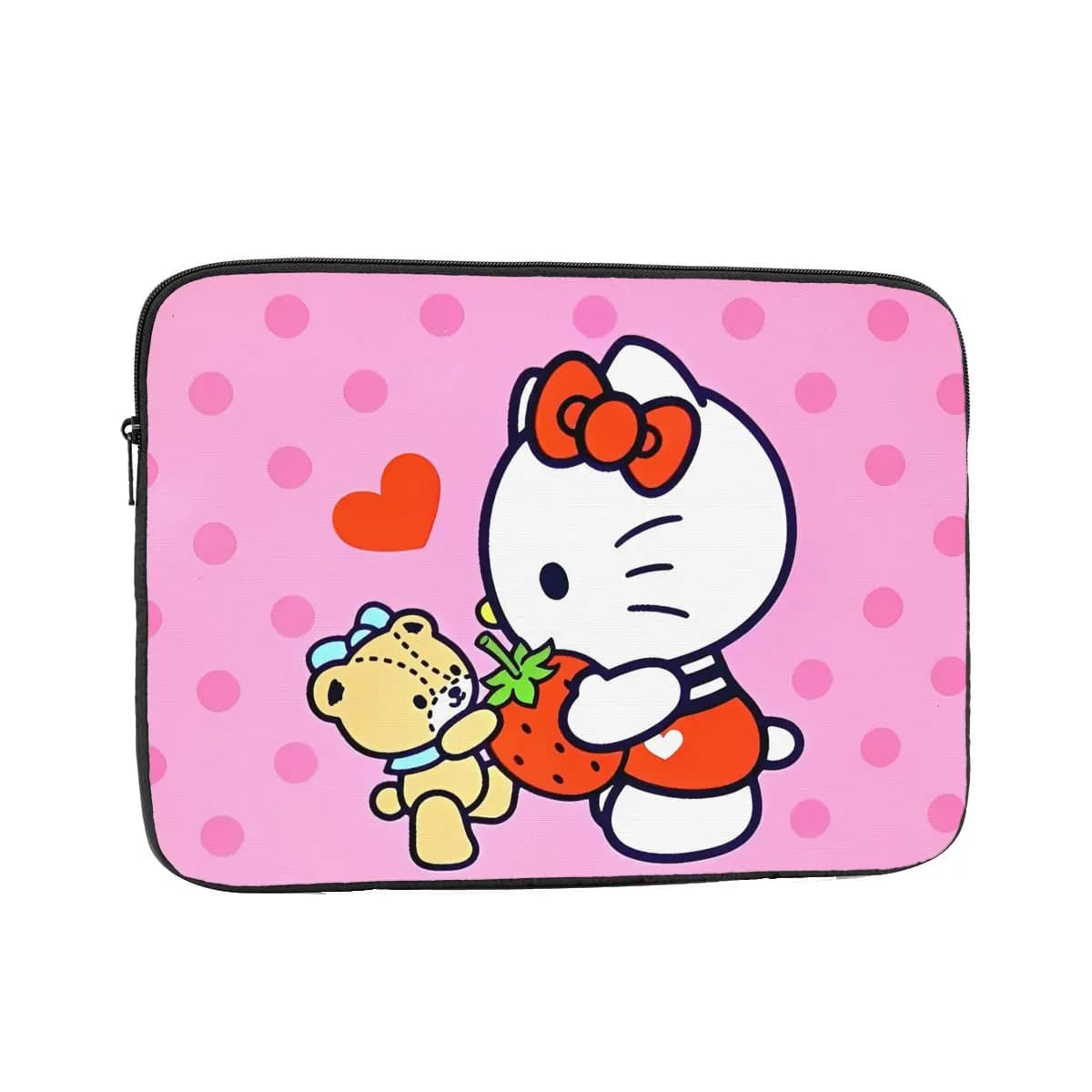Borsa per Laptop con Cerniera Hello Kitty Custodia per Tablet Carina a Cartoni Animati 12 13 15 17 Pollici Antiurto