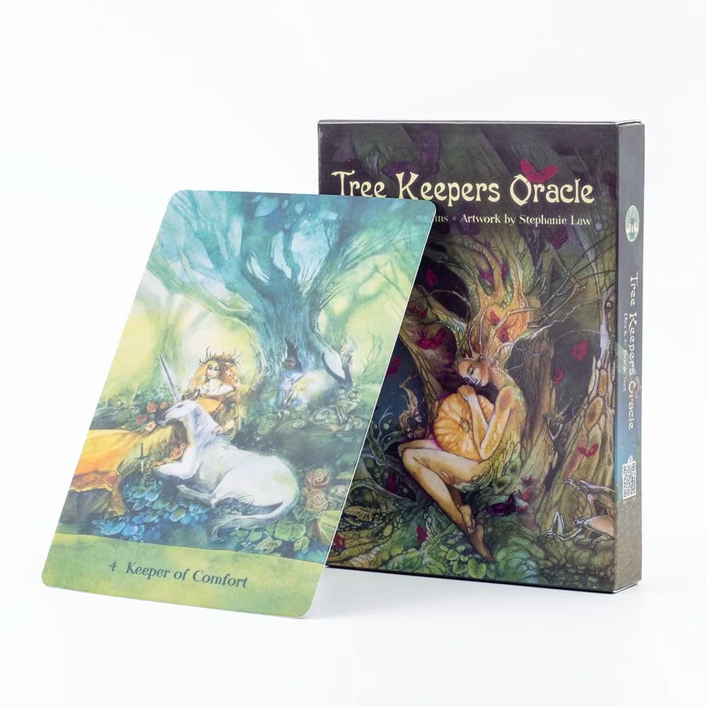 Tree Keepers Oracle 44 Mazzo di carte per feste in famiglia Divertente gioco da tavolo in versione inglese per predizione del futuro e carte dei tarocchi di divinazione