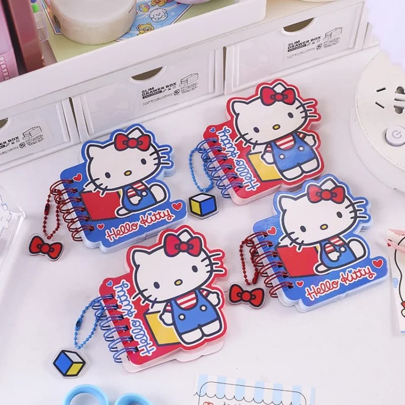 12 pz/lotto Kawaii Sanrio Kitty Memo Pad Carino Portatile Note Book Diario Planner Regalo di Cancelleria Forniture Scolastiche