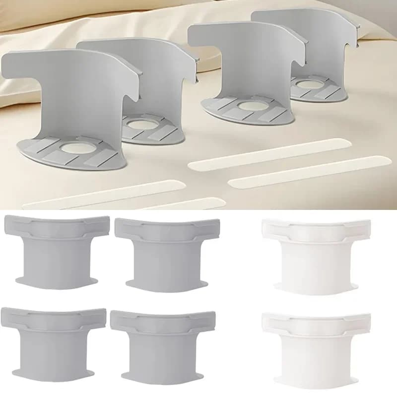 4/8Pcs Invisible Bed Sheet Straps No Pin Adjustable Elastic Fasteners Non-Slip Suspenders for Mattress Protector
