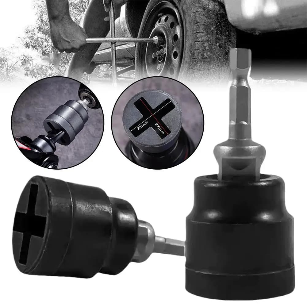 Adattatore per trapano a impulsi per sollevamento auto, adattatore per martinetto a forbice, accessorio per sollevamento veicoli, per impieghi gravosi