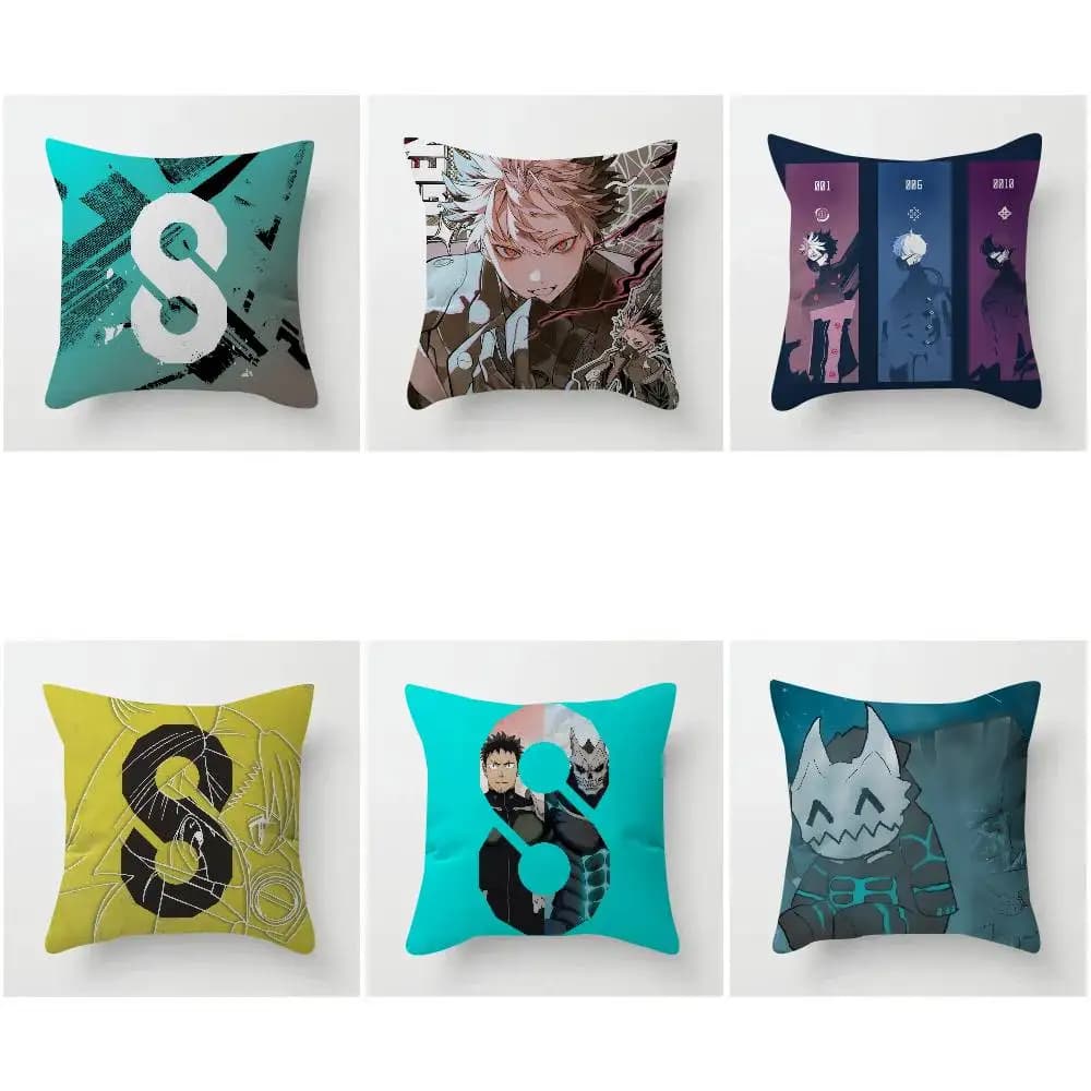 Fodera per cuscino Anime giapponese K-Kaiju No-8, federa per cuscino, decorazione per soggiorno, divano, casa, personalizzabile