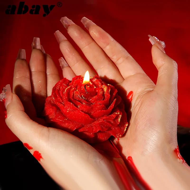 42nd candle at low temperature couple passion romantic game adult sex relaxation flirting dripping wax toy SM heart at skin safety
